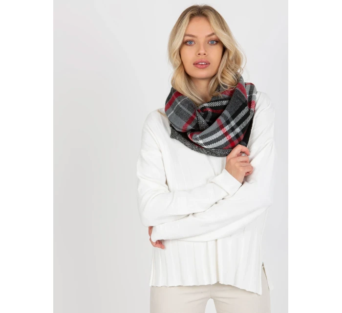 Tunelový šál AT KM 1402.20 šedá čierna