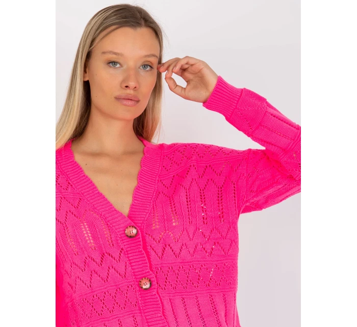 Dámsky sveter LC SW 8022 fluo ružový