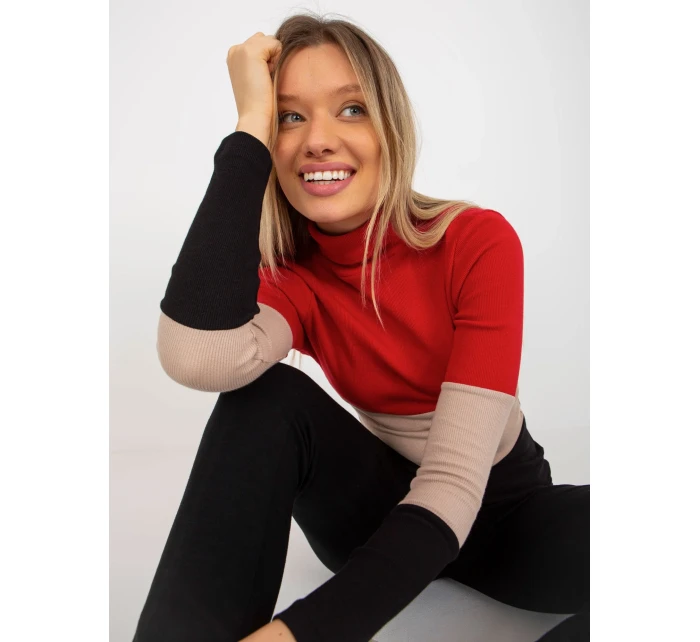 Dámska blúzka RV BZ 8465 1.08P čierna a červená - FPrice