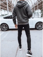 Pánská rozepínací zateplená mikina tmavě šedá Dstreet model 21970283 - FashionStreet Pánská rozepínací zateplená mikina tmavě šedá Dstreet model 21970283 - FashionStreet
