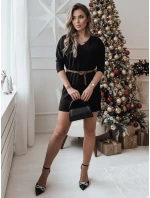 šaty jedné velikosti s páskem černé Dstreet model 21982086 - FashionStreet
