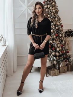 šaty jedné velikosti s páskem černé Dstreet model 21982086 - FashionStreet