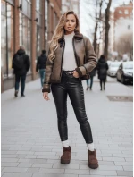 Dámská semišová bunda s ovčí kůží coffee Dstreet model 21993894 - FashionStreet Dámská semišová bunda s ovčí kůží coffee Dstreet model 21993894 - FashionStreet