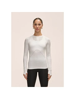 Dámske tričko Casall Maze Long Sleeve, biele