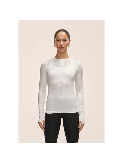Dámske tričko Casall Maze Long Sleeve, biele Dámske tričko Casall Maze Long Sleeve, biele