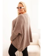 Dámsky akrylový sveter v nadmernej veľkosti s voľným strihom a 3/4 rukávmi Fango