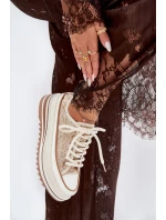 Dámské Tenisky Na Masivní Platformě model 21691040 Béžové - S.Barski