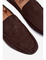 Pánské mokasiny z přírodního semiše Big Star model 22064020 Čokoládové - Big Star Shoes