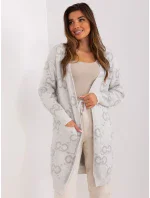 Sweter AT SW jasny szary model 19040758 - FPrice Sweter AT SW jasny szary model 19040758 - FPrice