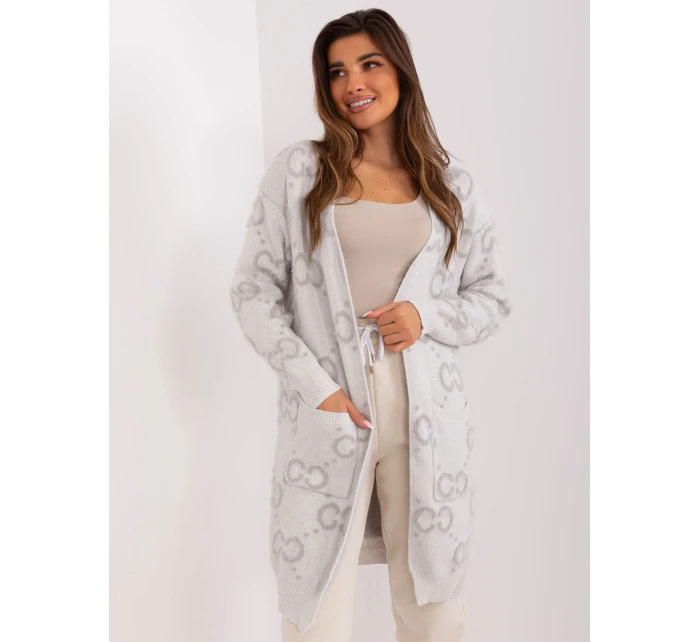 Sweter AT SW jasny szary model 19040758 - FPrice Sweter AT SW jasny szary model 19040758 - FPrice