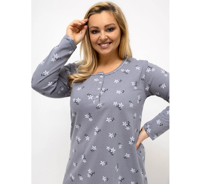 DU KN nočná košeľa FP 606.09 tmavosivá