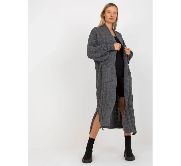 Dámsky sveter LC SW 8032 tmavo šedý
