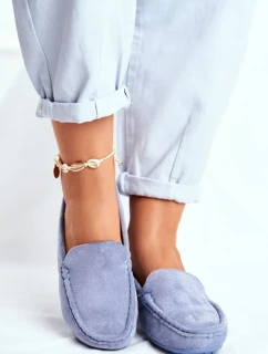 Dámské Semišové Mokasíny Modré Morreno