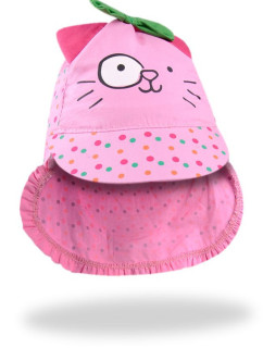 Dievčenská čiapka "PINK CAT" CLE-097