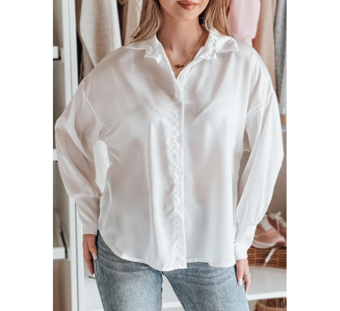 Dámske oversize tričko SATINIA white FashionStreet DY0449 Dámske oversize tričko SATINIA white FashionStreet DY0449