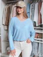 Dámsky oversize sveter NORVAN modrý Dstreet MY2452