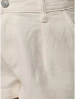 Dámské džínové šortky s vysokým pasem bílé FashionStreet SY0516