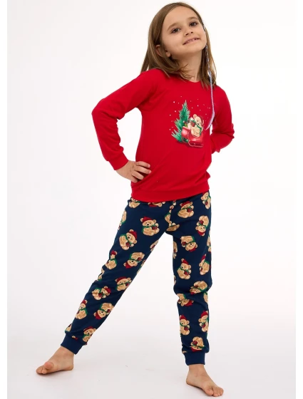Cornette Detské dievčenské pyžamo 594/186 Teddy length/r Christmas 86-128 Cornette Detské dievčenské pyžamo 594/186 Teddy length/r Christmas 86-128