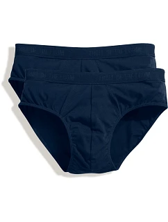 Fruit of the Loom Classic Sport 2-Pack Pánske športové slipy, balenie po 2 ks 16.7018 underwear navy/underwear navy