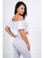 Sada s volánky světle šedá Sada s volánky světle šedá