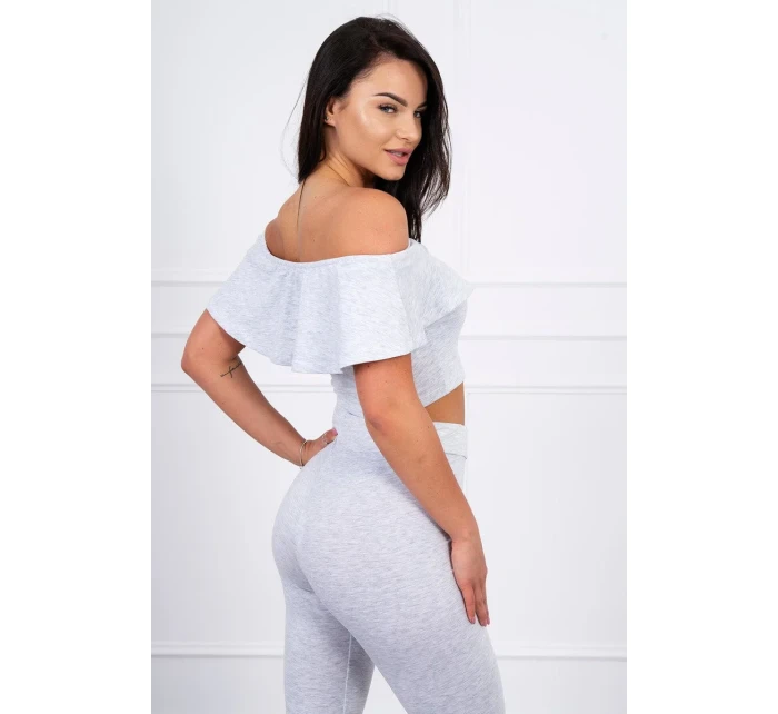 Sada s volánky světle šedá Sada s volánky světle šedá