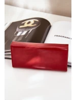 Eko Skórzany Gładki Portfel Damski Czerwony Erolia