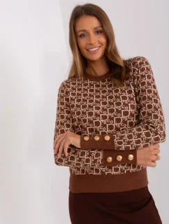 Sweter AT SW model 18985273 brązowy - FPrice