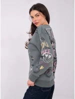 Mikina D10608BC02804A khaki Mikina D10608BC02804A khaki