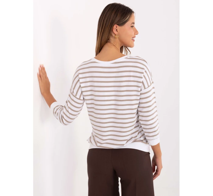 Blúzka RV BZ A790.47 bielo-béžová Blúzka RV BZ A790.47 bielo-béžová
