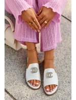 Elegantné dámske lesklé papuče s ornamentom S.Barski Silver