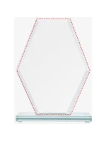 Sklenená trofej s matným podstavcom