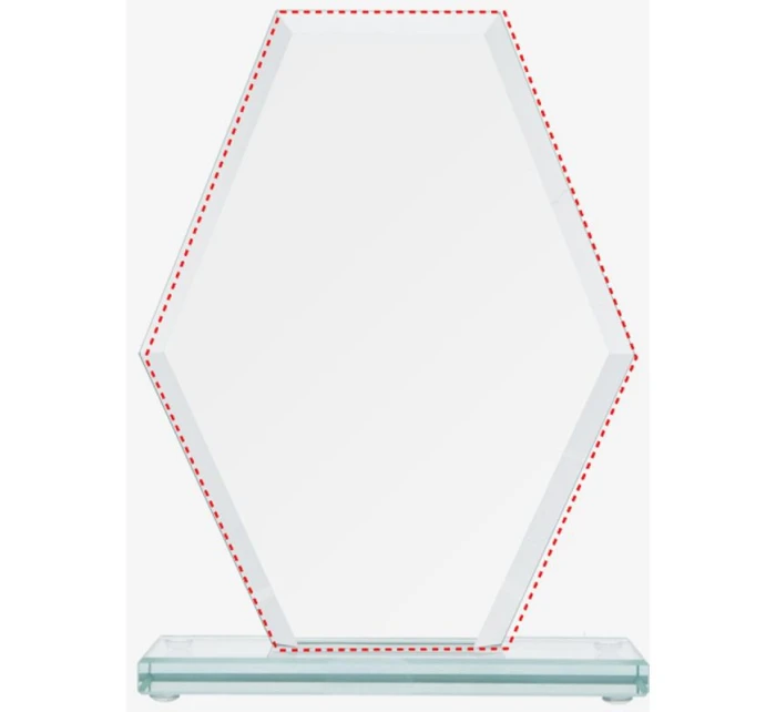 Sklenená trofej s matným podstavcom