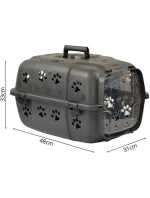 48X32X30CM PREPRAVKA PRE DOMÁCE ZVIERATÁ - ČIERNA