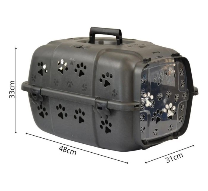 48X32X30CM PREPRAVKA PRE DOMÁCE ZVIERATÁ - ČIERNA