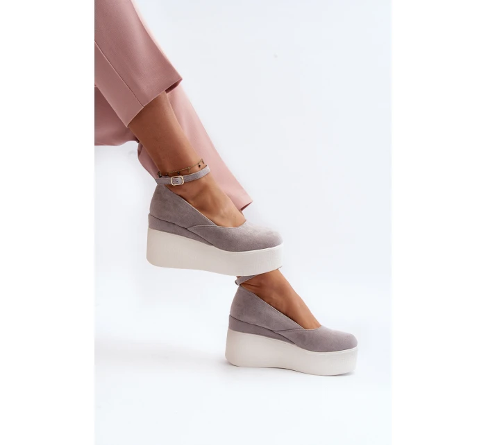 Dámské espadrilky na šedé model 21648491 - Boto Dámské espadrilky na šedé model 21648491 - Boto