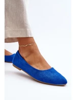 Dámské modré semišové baleríny model 21651619 - EVENTO