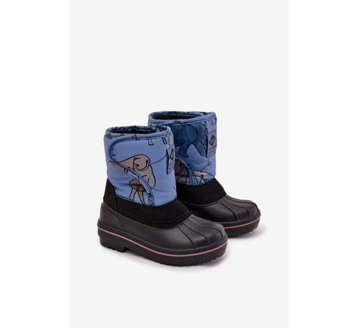 Dětské sněhule na suchý zip Lee Cooper LCJ-25-10-3774 modré