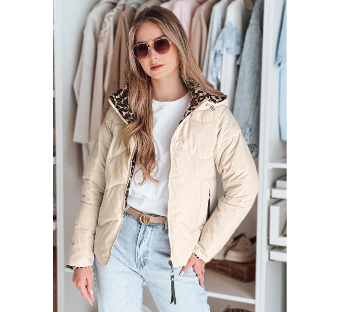 Dámská oboustranná přechodná bunda béžová Dstreet model 21986919 - FashionStreet