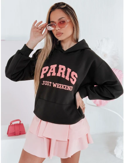 Dámska nadrozmerná mikina PARISSIA black FashionStreet BY1453