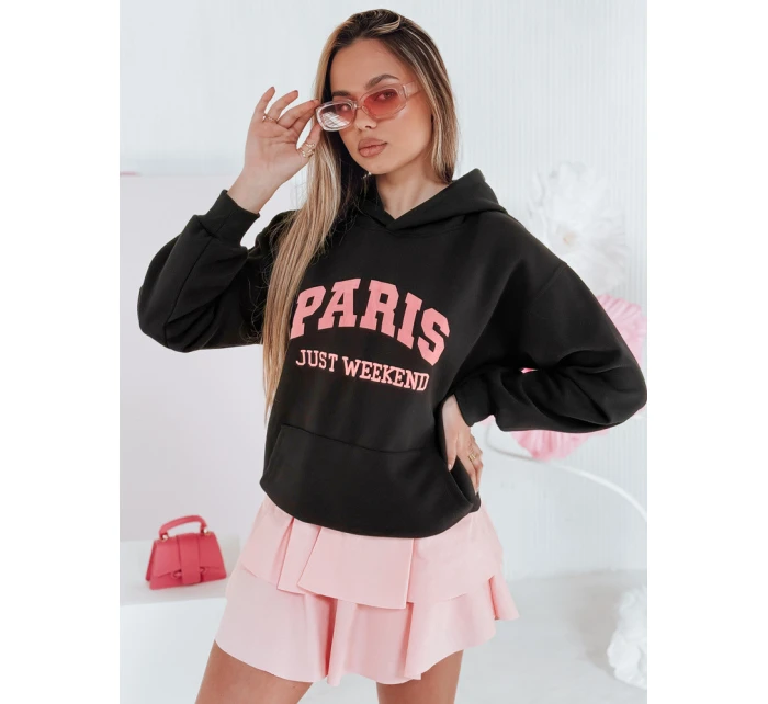Dámska nadrozmerná mikina PARISSIA black FashionStreet BY1453