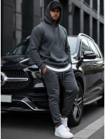 Pánska mikina s kapucňou antracitová BX2085