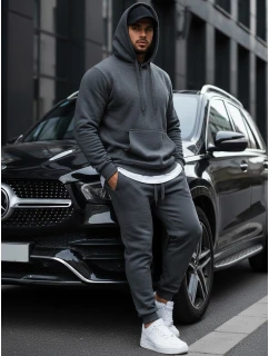 Pánska mikina s kapucňou antracitová BX2085