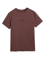 Pánske tričko 4F M2961 tmavohnedé 4FWAW25TTSHM2961 80S pánske
