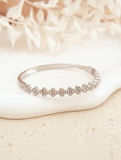 Dámský náramek se zirkony stříbrný