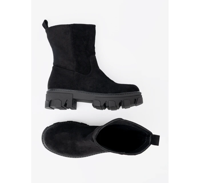 Luxusní kotníčkové boty dámské černé platforma Luxusní kotníčkové boty dámské černé platforma