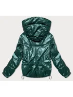 Zelená/béžová dámska obojstranná bunda Ż (BH-2204)