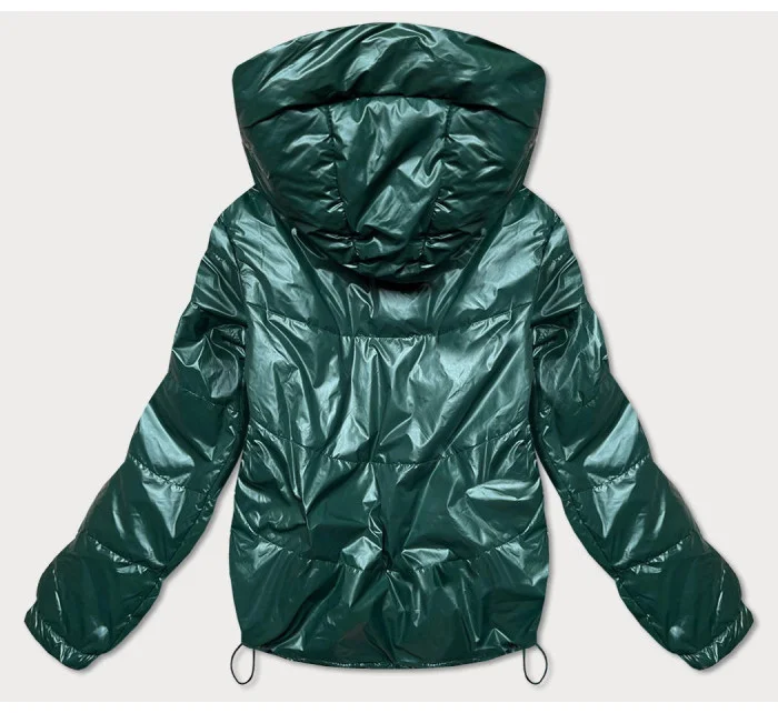 Zelená/béžová dámska obojstranná bunda Ż (BH-2204)