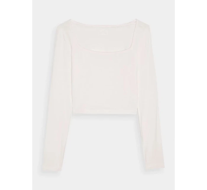 Dámské hladké tričko s dlouhým rukávem model 21431869 - 4F