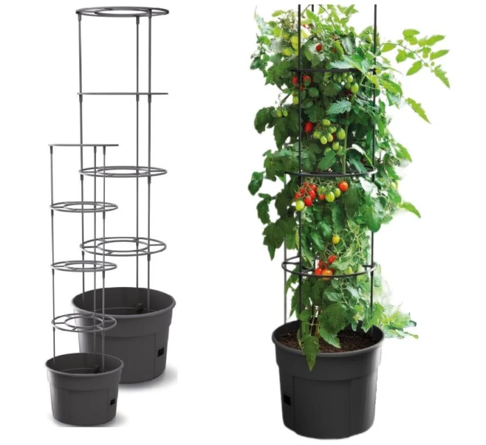 KVETINÁČ NA SADENIE PARADAJOK S REBRÍKOM S OBJEMOM 12 L