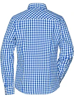 JN 616 Popelínová kostkovaná halenka s dl. rukávem model 22487345 royal/white - Daiber